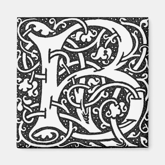 William Morris Letter B - Magnet (Voorkant)