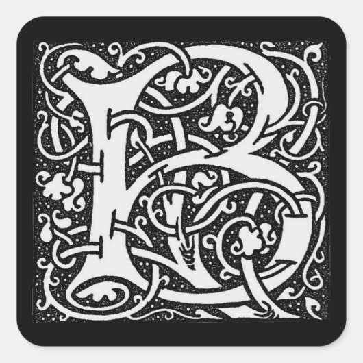 William Morris Letter "B" - Sticker (Voorkant)