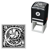 William Morris Letter C Victoriaans bloemstempel Zelfinktende Stempel (In situ)