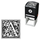 William Morris Letter Een Victoriaans bloemstempel Zelfinktende Stempel (In situ)