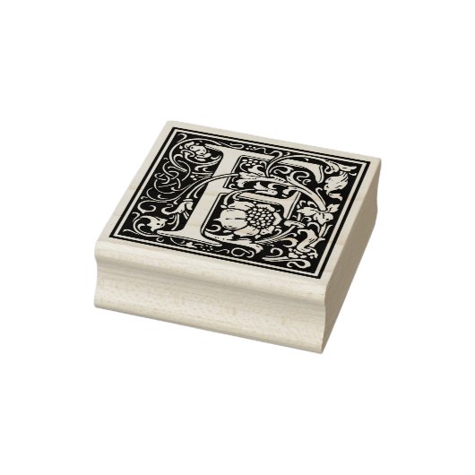 William Morris Letter F Rubberstempel (Stempel)