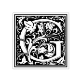 William Morris Letter G Monogram Rubberstempel (Afrduk)