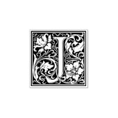 William Morris Letter J Rubberstempel (Afrduk)