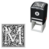 William Morris Letter M Victoriaans bloemstempel Zelfinktende Stempel (In situ)