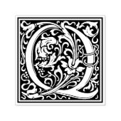William Morris Letter Q Victoriaans bloemstempel Zelfinktende Stempel (Design)