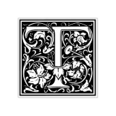 William Morris Letter T Monogram Rubberstempel (Afrduk)