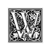 William Morris Letter W Rubberstempel (Afrduk)