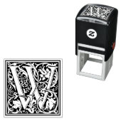 William Morris Letter W Victoriaans bloemstempel Zelfinktende Stempel (In situ)