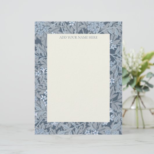 WILLIAM MORRIS LETTERHEAD MET "JASMINE" BRIEFHOOFD (Staand voorkant)