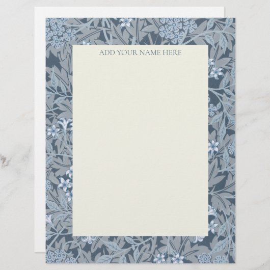 WILLIAM MORRIS LETTERHEAD MET "JASMINE" BRIEFHOOFD (Voorkant / Achterkant)