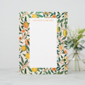 WILLIAM MORRIS LETTERHEAD MET POMEGRANATE ONTWERP BRIEFHOOFD (Staand voorkant)