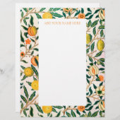 WILLIAM MORRIS LETTERHEAD MET POMEGRANATE ONTWERP BRIEFHOOFD (Voorkant / Achterkant)