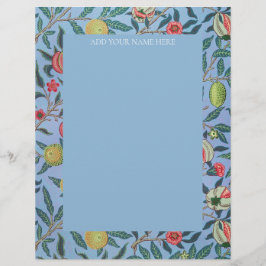 WILLIAM MORRIS LETTERHEAD MET "POMEGRANATEN" BRIEFHOOFD