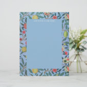 WILLIAM MORRIS LETTERHEAD MET "POMEGRANATEN" BRIEFHOOFD (Staand voorkant)