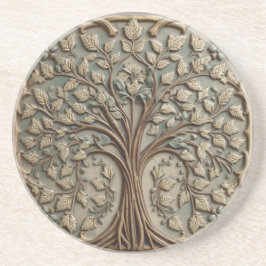 William Morris levensboom pre-raphaelitisch vintag Zandsteen Onderzetter