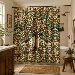 William Morris Levensboom Vintage Pre-Rafaëlitisch Douchegordijn