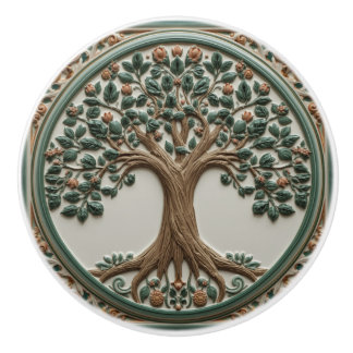 William Morris levensboom Vintage pre-rafaëlitisch Keramische Knop
