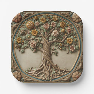 William Morris levensboom Vintage pre-rafaëlitisch Papieren Bordje