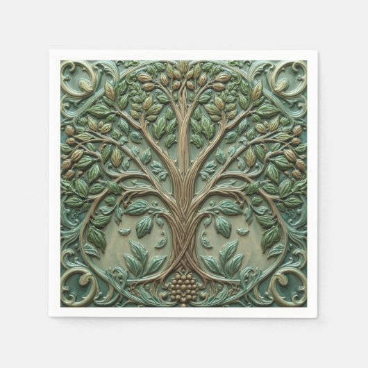 William Morris levensboom Vintage pre-rafaëlitisch Servet (Voorkant)
