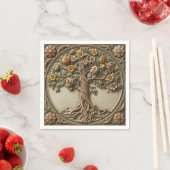 William Morris levensboom Vintage pre-rafaëlitisch Servet (Insitu)