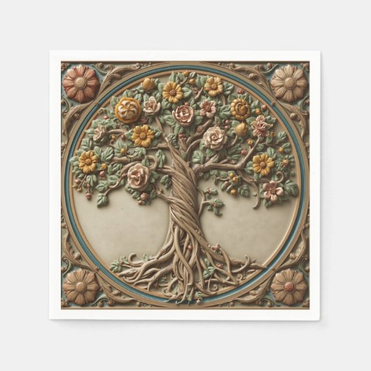 William Morris levensboom Vintage pre-rafaëlitisch Servet (Voorkant)