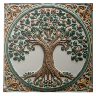 William Morris levensboom Vintage pre-rafaëlitisch Tegeltje