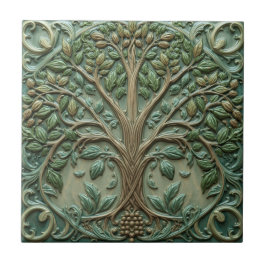 William Morris levensboom Vintage pre-rafaëlitisch Tegeltje