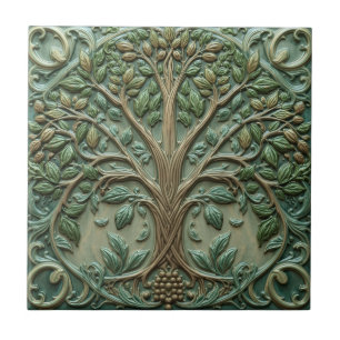 William Morris levensboom Vintage pre-rafaëlitisch Tegeltje