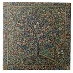 William Morris levensboom Vintage pre-rafaëlitisch Tegeltje