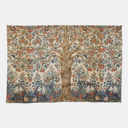 William Morris Levensboom Vintage Pre-Rafaëlitisch Theedoek (Horizontaal)
