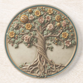 William Morris levensboom Vintage pre-rafaelitisch Zandsteen Onderzetter