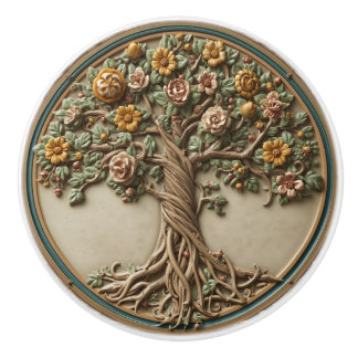 William Morris levensboom Vintage pre-raphaelitisc Keramische Knop