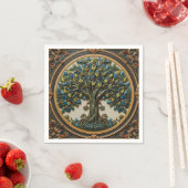 William Morris levensboom Vintage pre-raphaelitisc Servet (Insitu)