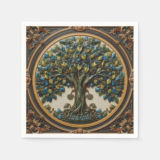 William Morris levensboom Vintage pre-raphaelitisc Servet (Voorkant)