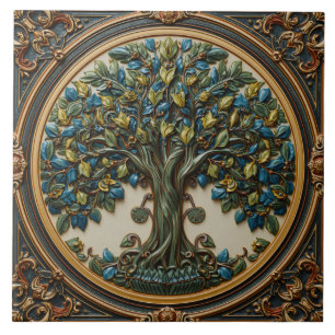 William Morris levensboom Vintage pre-raphaelitisc Tegeltje