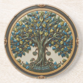 William Morris levensboom Vintage pre-raphaelitisc Zandsteen Onderzetter