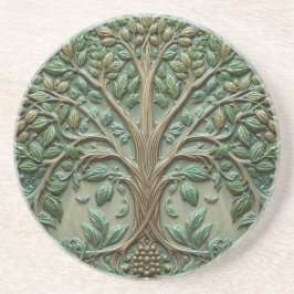 William Morris levensboom Vintage pre-raphaelitisc Zandsteen Onderzetter