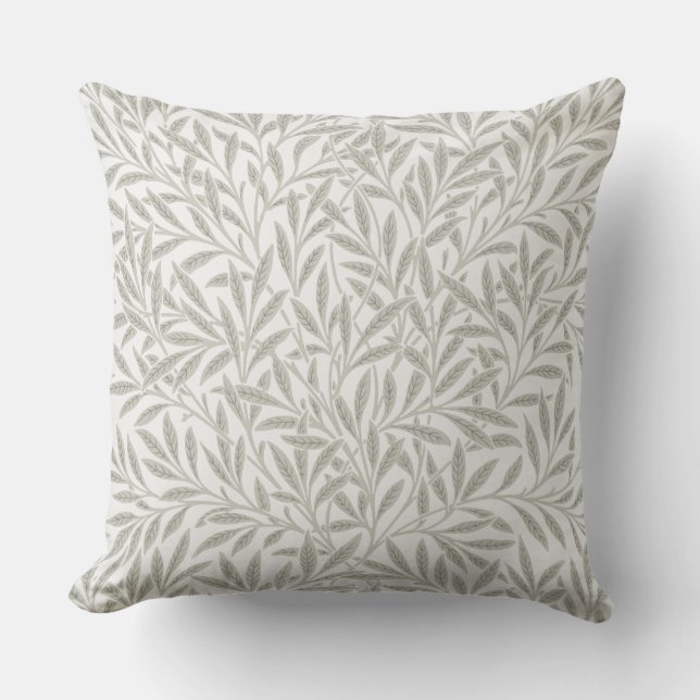 William Morris lichtgroene Willow  stijl Kussen (Voorkant)