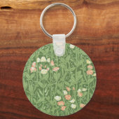 William Morris Lieve Erwt Bloemontwerp Sleutelhanger (Voorkant)