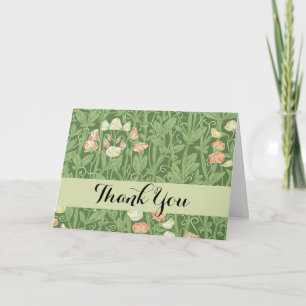 William Morris Lieve Erwt Patroon Vintage Botanisc Bedankkaart
