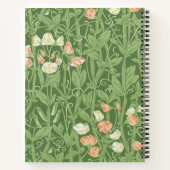 William Morris Lieve Erwt Patroon Vintage Botanisc Notitieboek (Achterkant)