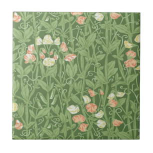 William Morris Lieve Erwt Patroon Vintage Botanisc Tegeltje