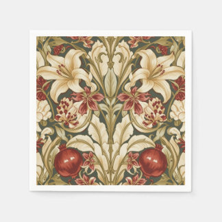 William Morris Lily and Pomegranate Floral pattern Servet