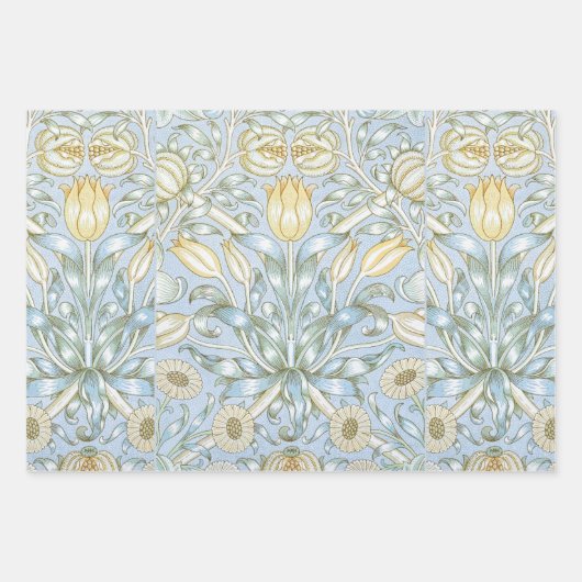 William Morris Lily and Pomegranate Flower Pattern Inpakpapier Vel (Voorkant)