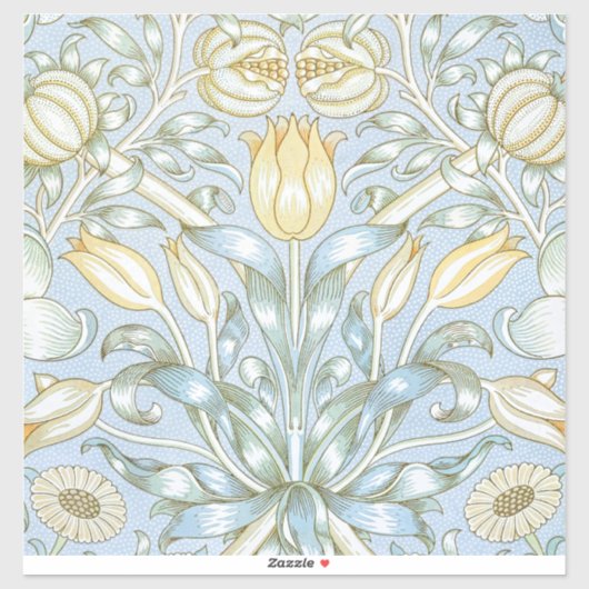 William Morris Lily and Pomegranate Flower Pattern Sticker (Vel)