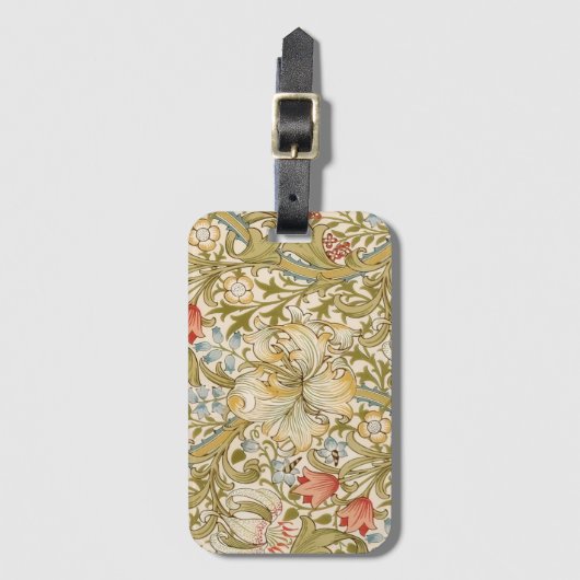 William Morris Lily Art Nouveau Bagagelabel (Voorkant (verticaal))
