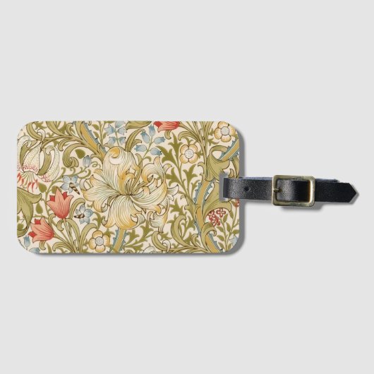 William Morris Lily Art Nouveau Bagagelabel (Voorkant (horizontaal))