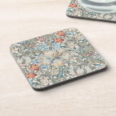 William Morris Lily Art Nouveau Beverage Coaster Bier Onderzetter (Linkerzijde)