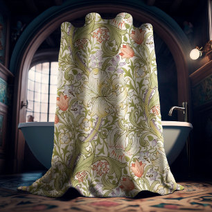 William Morris Lily Art Nouveau Bloempatroon Schoe Douchegordijn