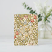 William Morris Lily Art Nouveau Briefkaart (Staand voorkant)